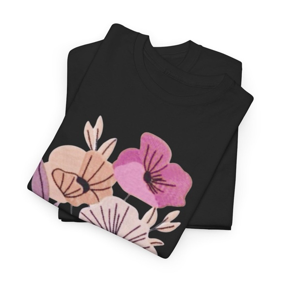 Free Spirit tee Boho flowers T-shirt pinks purples shirt - Picture 6 of 7